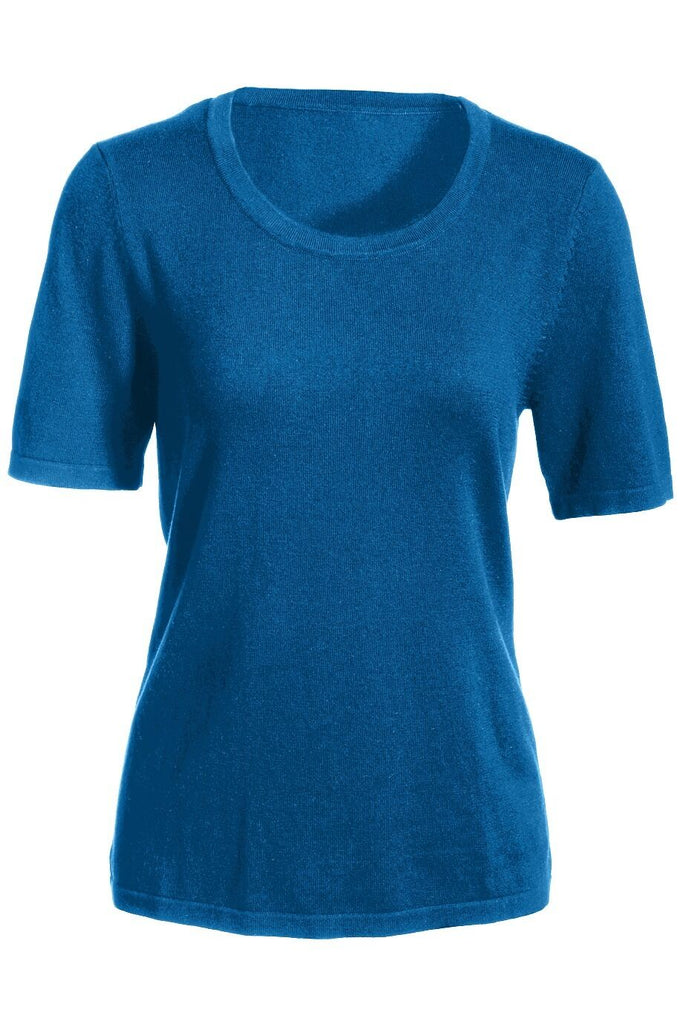 Women's Short Sleeve Scoop Neck Sweater 7055