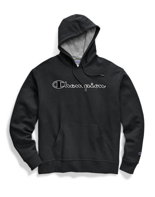 Champion Men's Powerblend® Fleece Pullover Hoodie, Chainstitch Logo GF89H Y07974
