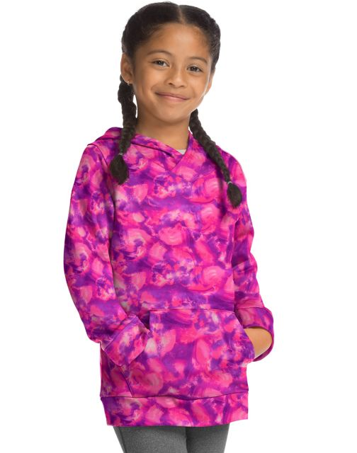 Hanes Sport™ Girls' Graphic Tech Fleece Pullover Hoodie OK381