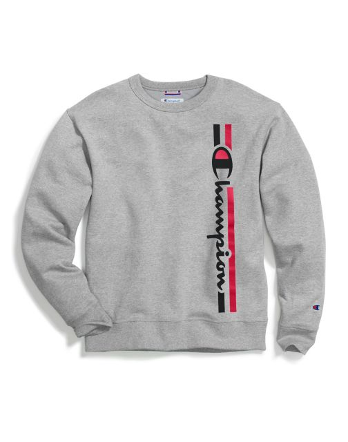 Champion Men's Powerblend® Fleece Crew, Vertical Logo GF88H Y07973