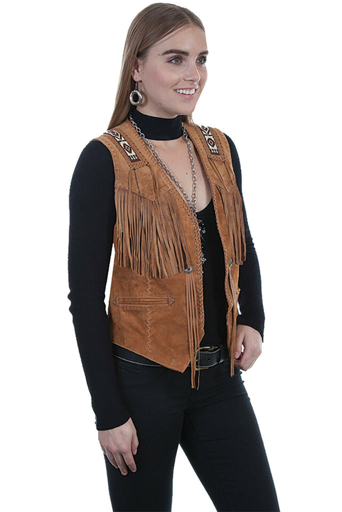 Scully Women's Boar Suede Laced Vest L755