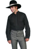 Scully RangeWear Men's Black 100% Cotton Gambler L/S Western Shirt RW032