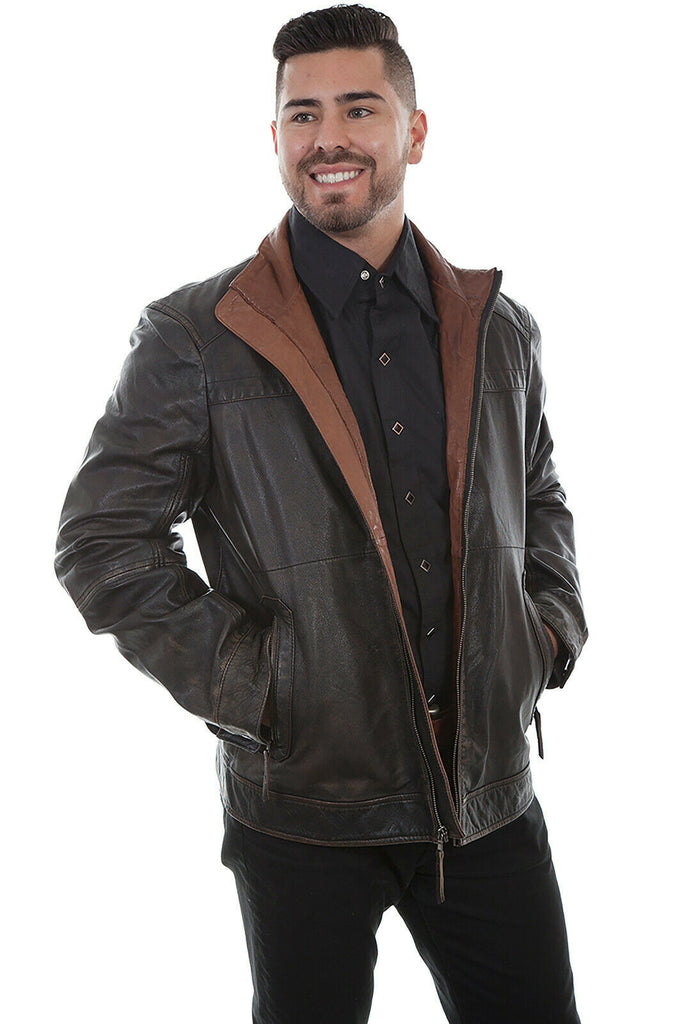 Scully Men's Leather Two-Tone Jacket 1022