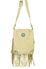 Scully Leather Handbag Womens Cream Fringe Crossbody Bag B93