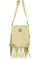 Scully Leather Handbag Womens Cream Fringe Crossbody Bag B93