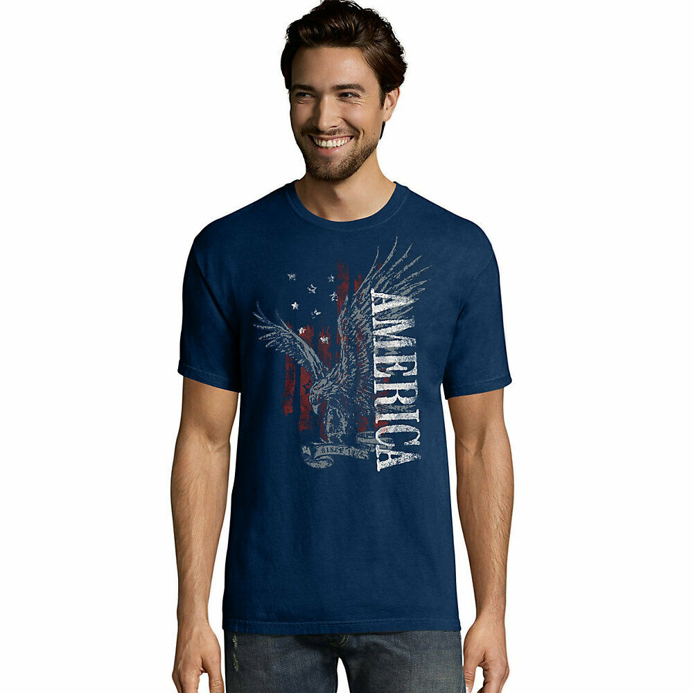 Hanes Men's Eagle America Graphic Tee GT49 Y06043