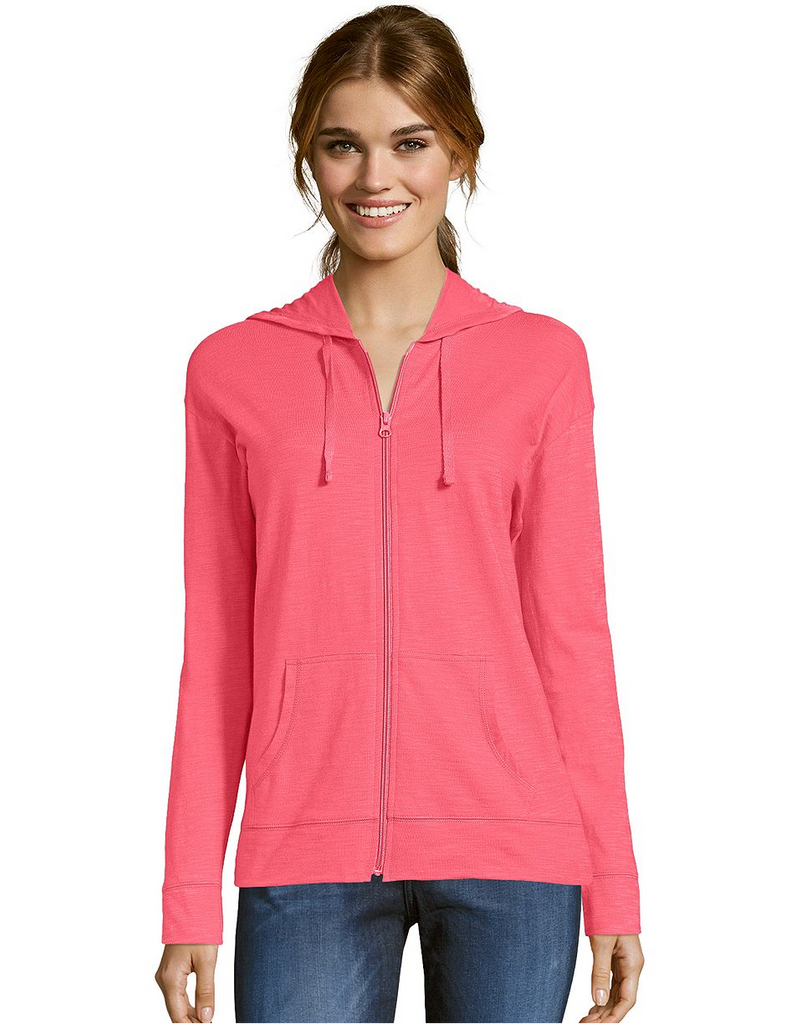 Hanes Women's Slub Jersey Hoodie O9249