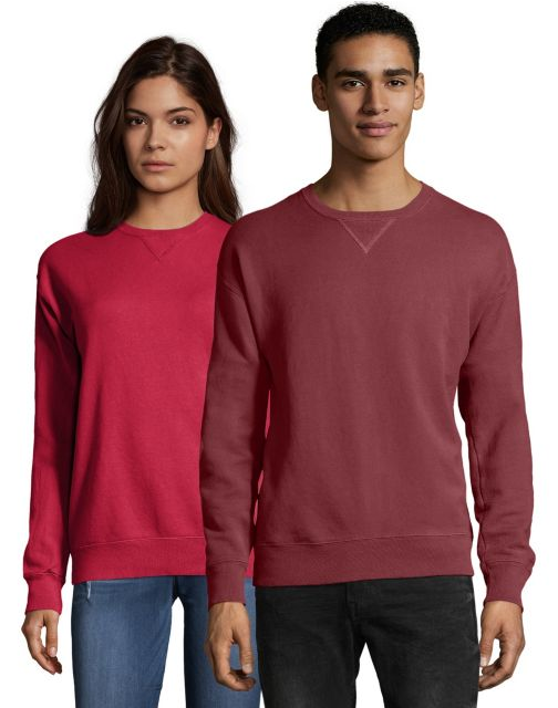 Hanes Men's ComfortWash™ Garment Dyed Fleece Sweatshirt GDH400 GRTDYE