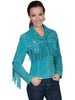 Scully Leather Women's Beaded Fringe Conchos Boar Suede Jacket L152