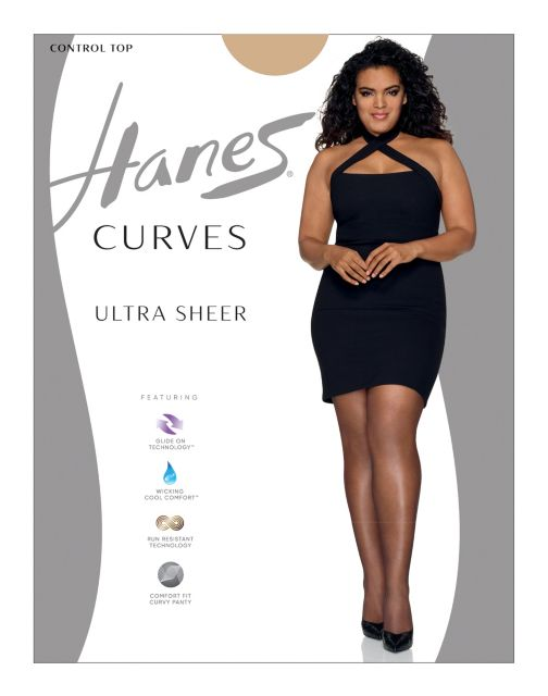 Hanes Curves Ultra Sheer Control Top Legwear HSP001