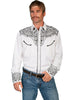 Scully Western Big Men's Polyester L/S Scroll Embroidered Western Shirt P-815X