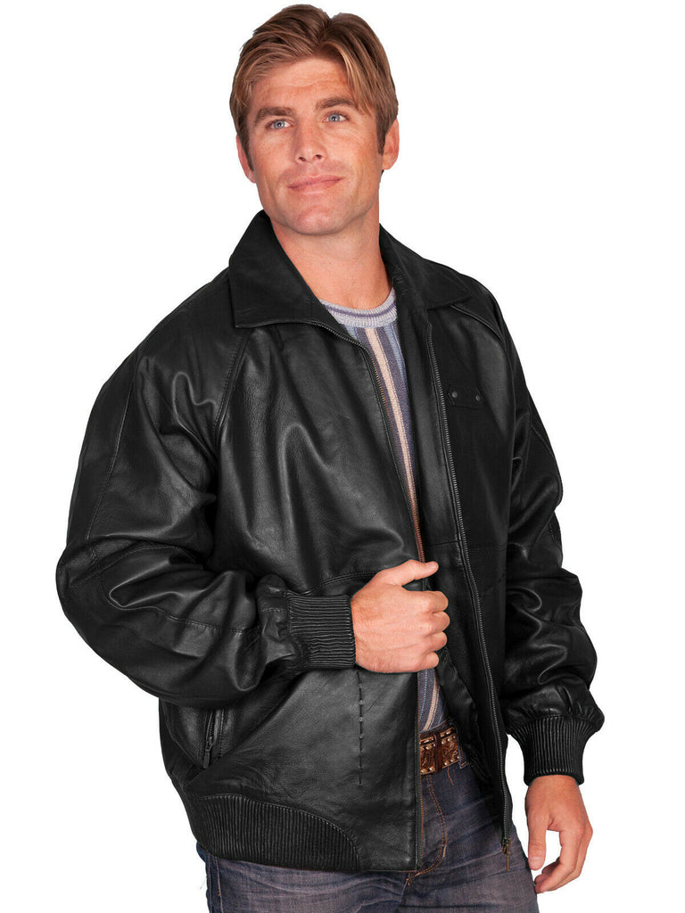 Scully Leather Men's Lamb Bomber Zip Front Jacket 245