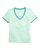 Champion Women's Heritage V-Neck Ringer Tee, Flocked Logo W4915 549934