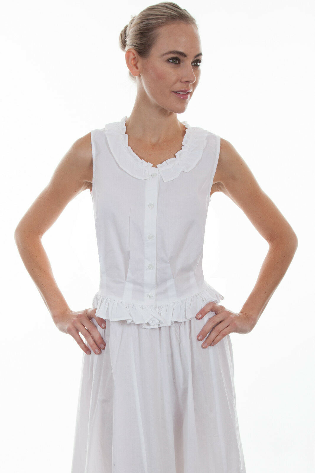 Scully Rangewear Women's 100% Cotton Ruffle Camisole RW502