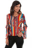 Scully Women's Serape Ruffle Long Sleeve Blouse HC517