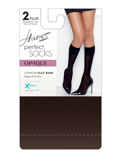 2 Pairs Perfect Socks Opaque Trouser Socks