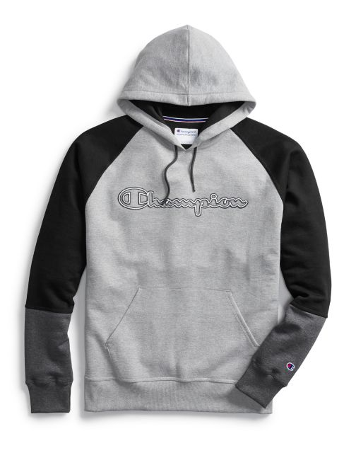 Men's Powerblend® Colorblock Hoodie, Outline Logo