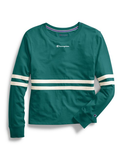 Champion Women's Heritage Long-Sleeve Tee, Script Logo W4372 550244