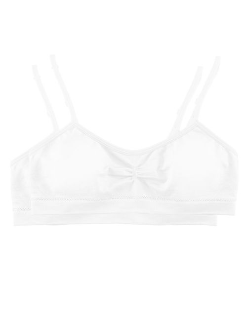 Hanes Girls' Seamless Molded Cup Wirefree Bra 2-Pack H189