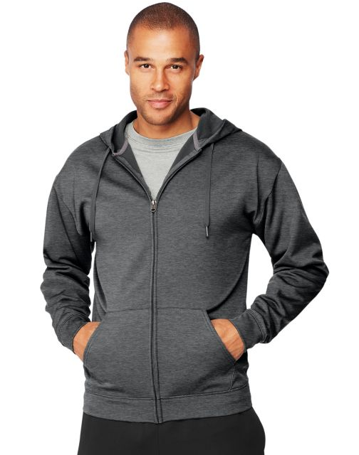 Hanes Sport™ Men's Performance Fleece Zip Up Hoodie O6213