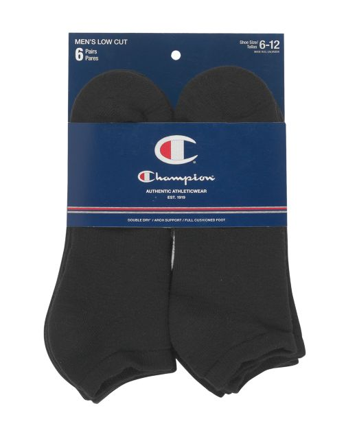 Champion Double Dry® Performance Men's Low-Cut Socks 6-Pack CH603