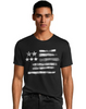 Hanes Men's Black & White Flag Graphic Tee GT49 Y06375