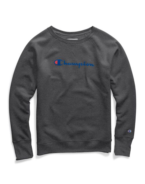 Champion Women's Powerblend® Fleece Boyfriend Crew, Script Logo W2956G Y07418