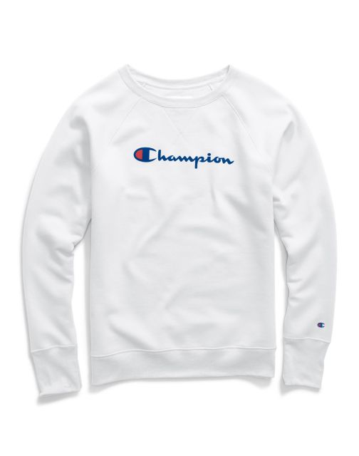 Champion Women's Powerblend® Fleece Boyfriend Crew, Script Logo W2956G Y07418
