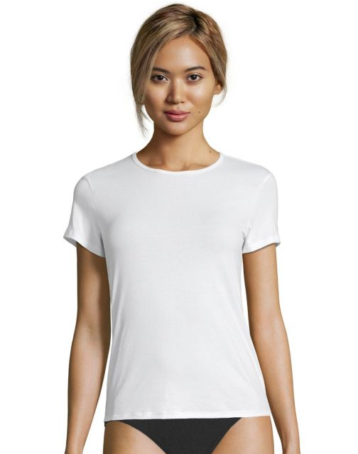 Hanes Women's Cotton Stretch Crewneck Tee 3-Pack HT50P3