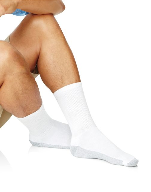 Hanes Men's Big and Tall ComfortBlend® Crew Socks 6-Pack 910/6P