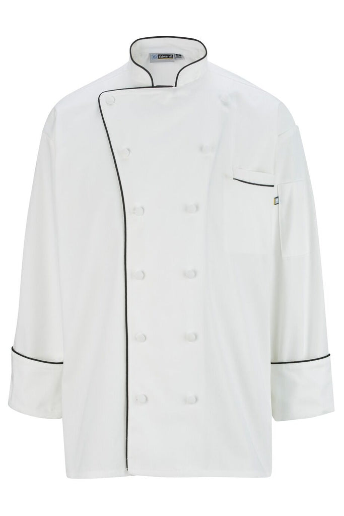 Executive Chef Coat with Black Trim 3308