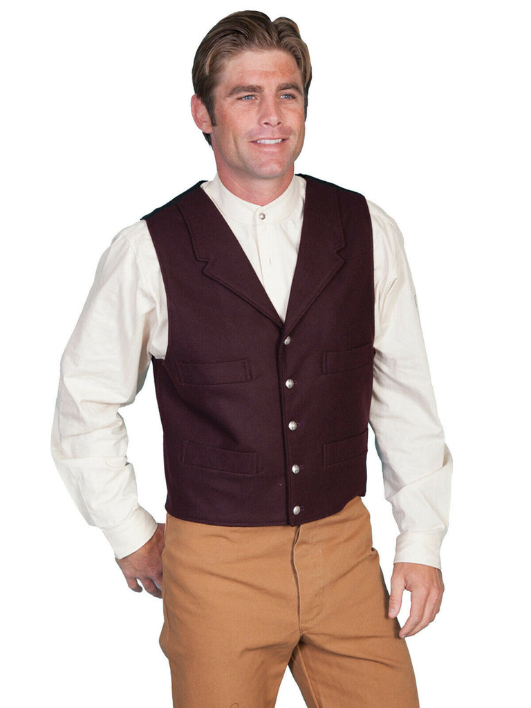 Scully Men's Wahmaker Classic Notched Lapels Vest Poly Blend 541004