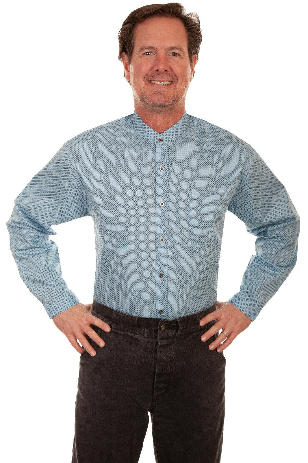 Scully Men's Cotton Print Shirt 3X-4X RW302X