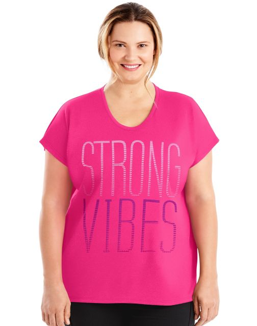 Just My Size Active Dolman Sleeve Graphic Tee OJ358