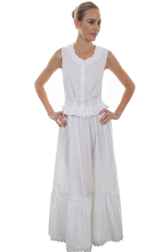 Scully Rangewear Women's 100% Cotton Sleeveless Lace Petticoat RW501
