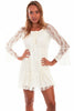 Scully Honey Creek Women's Lace Dress Ivory Drawstring Neck HC81