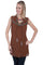 Scully Womens Cinnamon Viscose Embroidered Sleeveless Tunic HC299