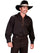 Scully RangeWear Men's Black 100% Cotton Laced Placket L/S Western Shirt RW021