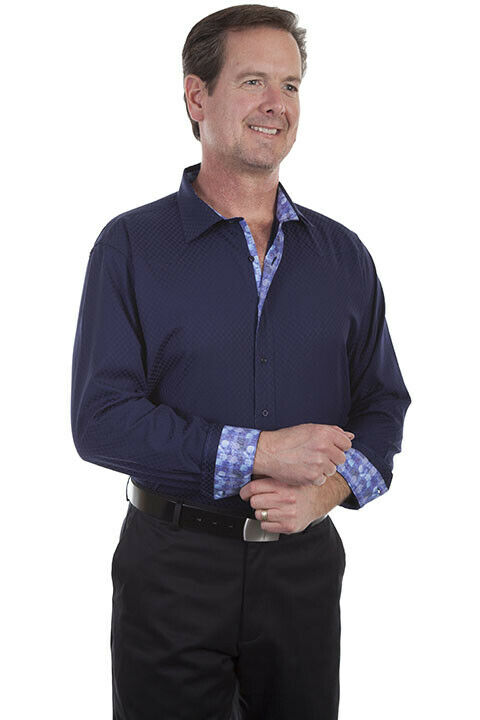 Scully Men's 100% Cotton Check Long Sleeve Shirt PS-205