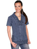 Scully Button Front Short Sleeve Top PSL-121
