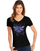 Hanes Women's Dragonfly Mandala Short-Sleeve V-Neck Graphic Tee GT9337 Y07650