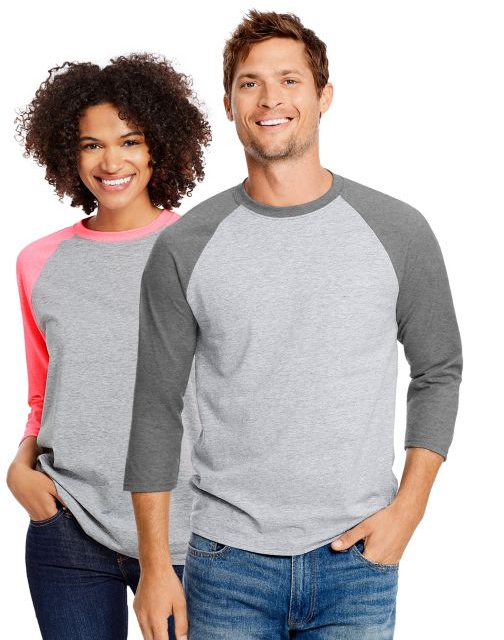 Hanes Unisex X-Temp Performance Baseball Tee 42BA