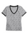 Champion Women's Heritage V-Neck Ringer Tee, All-Over Logo W4915
