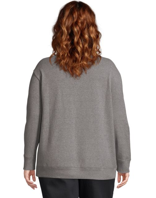 JMS French Terry Side Zip Graphic Crew Sweatshirt OJ943