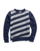 Champion Women Heritage Fleece Asymmetrical Stripe Crew W3130