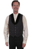 Scully Wahmaker Men's Black Cotton Blend Shawl Dress Vest 521004