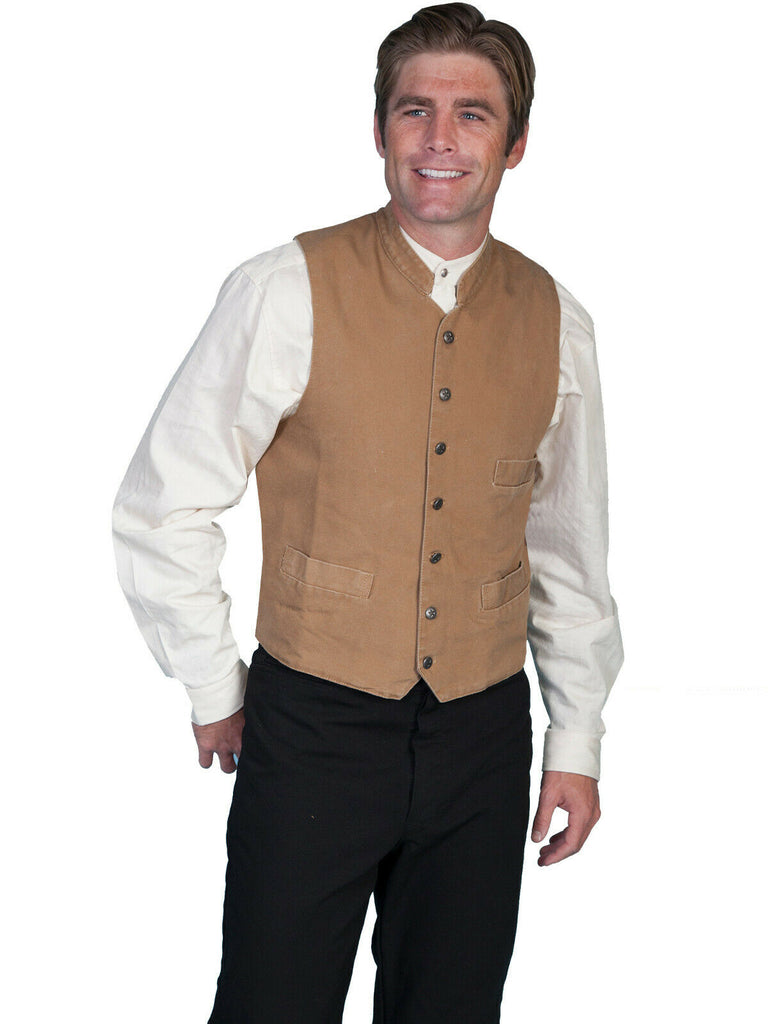 Scully RangeWear Men's 100% Cotton Work Western Canvas Vest RW149