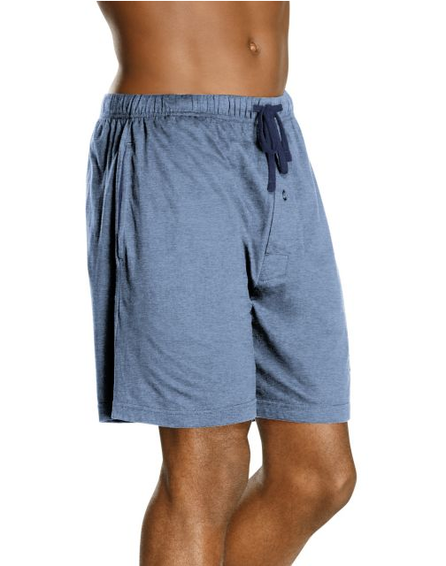 Hanes Men's Jersey Lounge Drawstring Shorts with Logo Waistband 2-Pack 01005