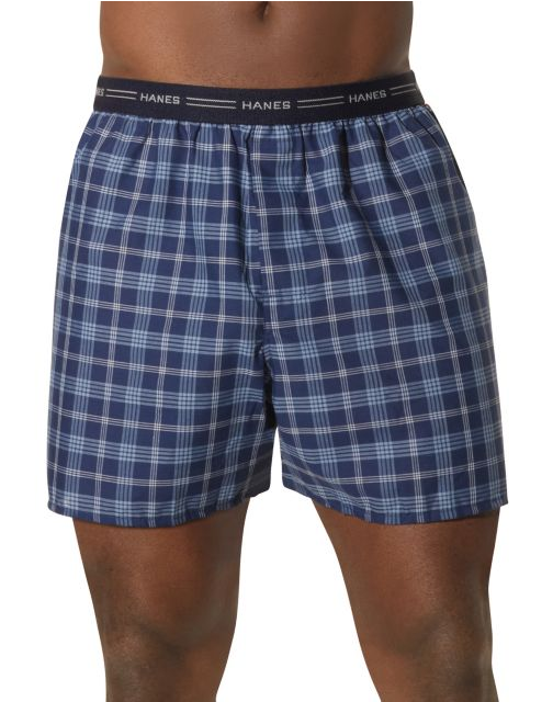 Hanes Men's Yarn Dyed Plaid Boxers 5-Pack 841BX5