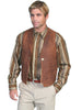 Scully Leather Men's Vintage Lamb Conchos Four Welt Pockets Vest 965